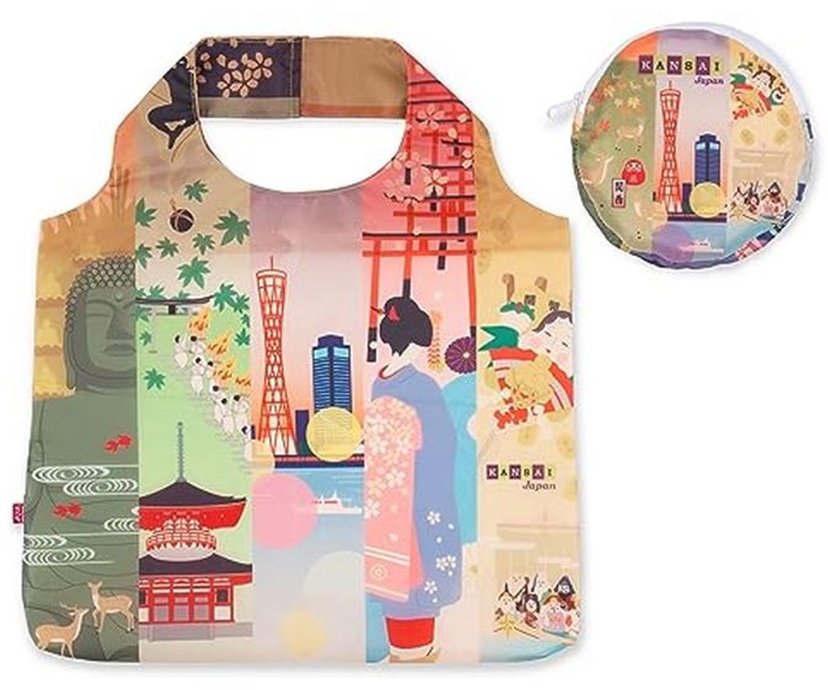 Herbruikbare boodschappentas met Japans ontwerp - opvouwbare compacte tas