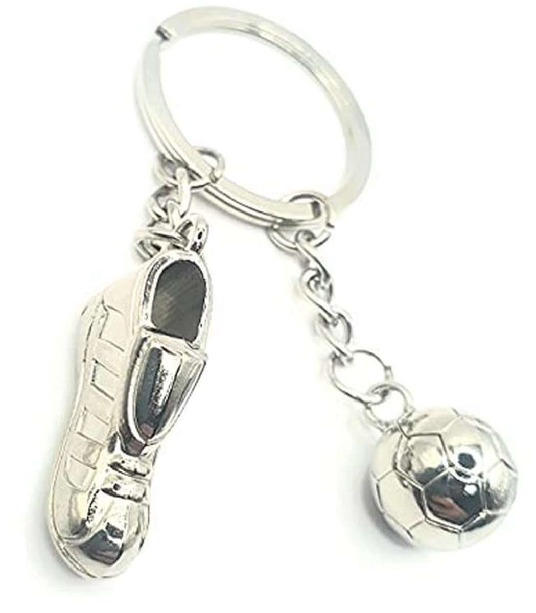 Zware Metalen Voetbal Sleutelhanger - Nieuwigheid Cadeau
