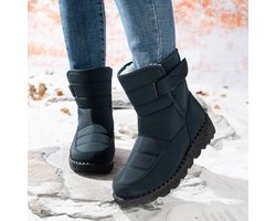 Snowboots - Sneeuwlaarzen -Winter Sneeuwlaars Dames - Waterdichte Sneeuwlaarzen - Winter Voert Warme -Donkerblauw - Maat 39