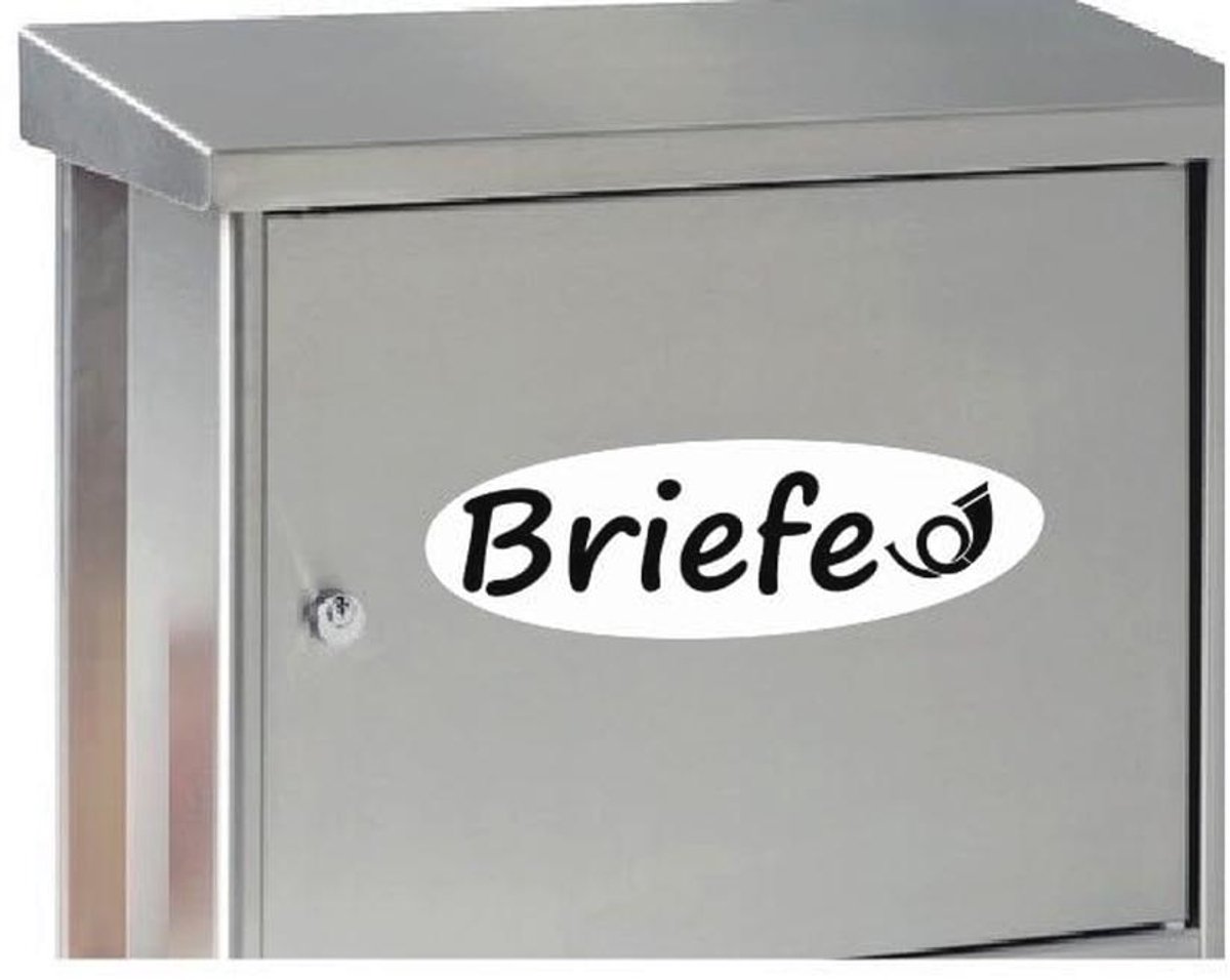 Sticker voor brievenbus met posthoorn symbool - 15cm