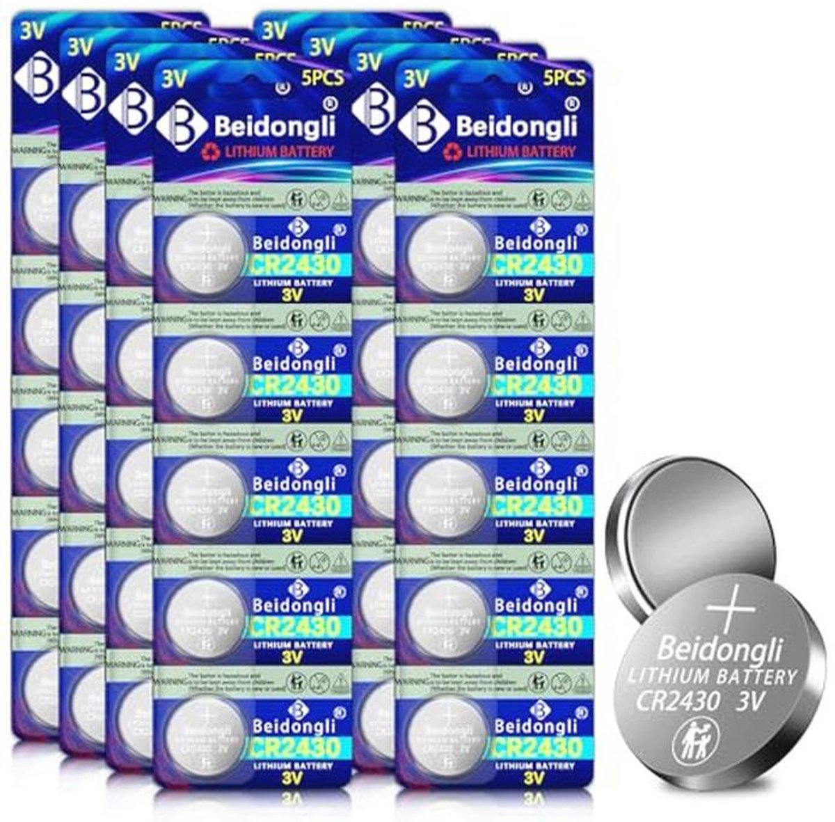 CR2430 Lithium Knoopcellen – 40 Stuks 3V Knopbatterijen