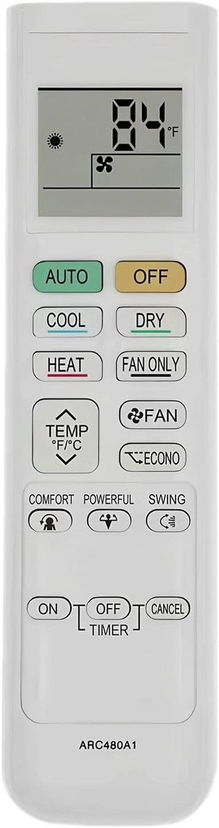 Universele Vervangende Afstandsbediening voor Airco's met ARC480A Knoppen