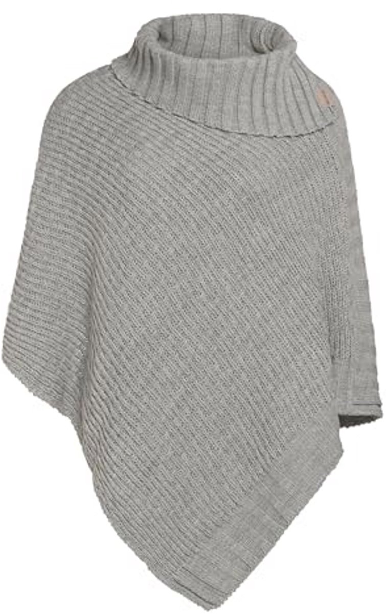 Dames Gebreide Poncho Met Sjaalkraag - Comfortabele Winter Mantel - One Size