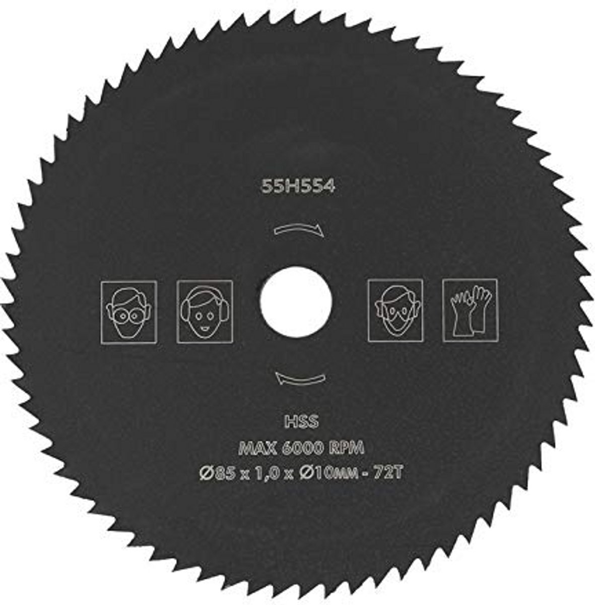 HSS Cirkelzaagblad 85mm 72T voor Hout, Metaal, Cement en PVC