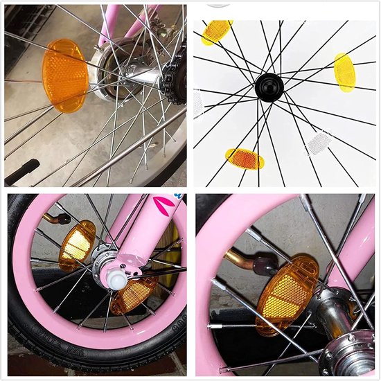 8 stuks - Spaakverlichting voor fiets en mountainbike - Spaakreflectoren - Fietsreflectoren - Waarschuwingslichten voor fietsen - Geel - Accessoires voor fietswielen - Geschikt voor de veiligheid bij nachtelijk fietsen van Merkloos — afbeelding 4