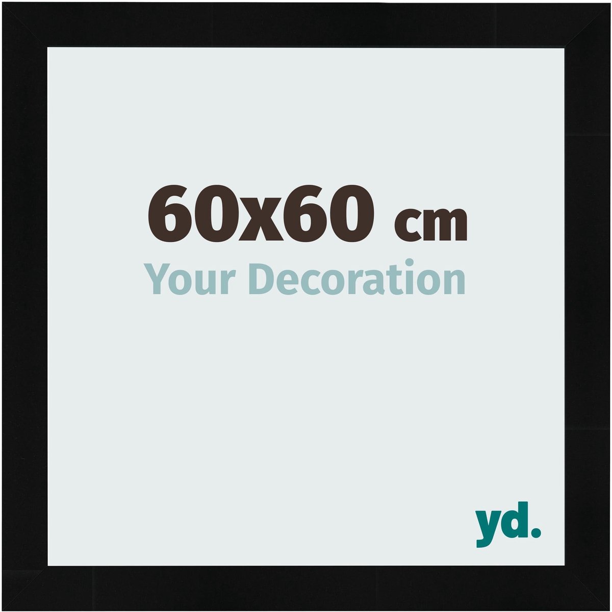 yd. Your Decoration - Fotolijst 60x60 cm - MDF - Zwart Hoogglans - Pisa