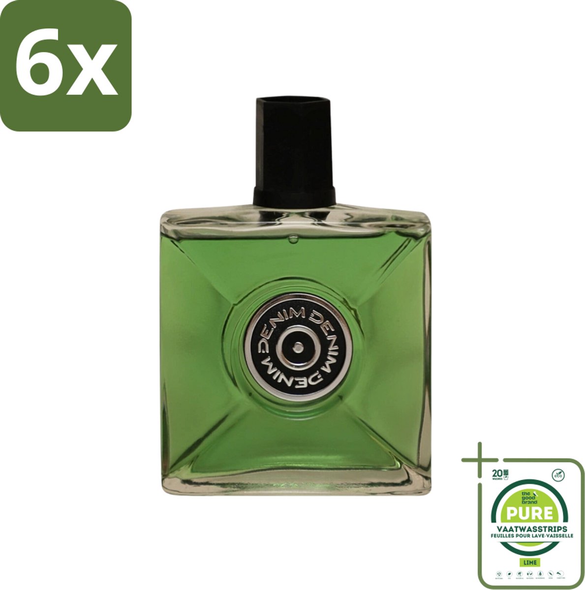 Denim - Aftershave - Musk - for Men - 100 ml - Voordeelverpakking - 6 stuks - Aftershave - Scheergel