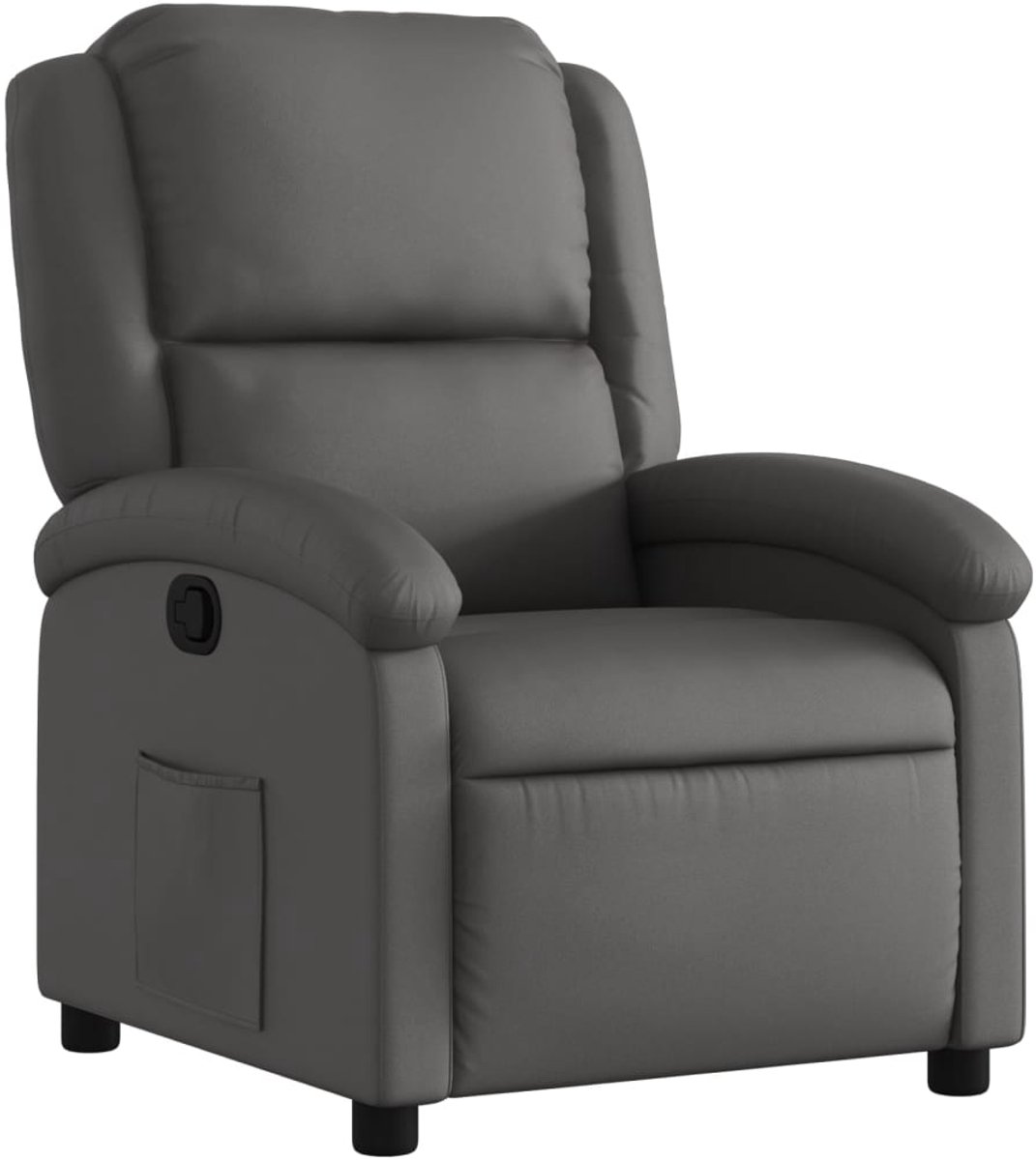 vidaXL - Relaxfauteuil - Grijs - Echt - Leer
