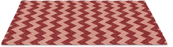 Tapis de porte 90 x 60 cm - Motif zigzag - Rayures - Rouge - Tapis d'intérieur - Tapis de nettoyage - Paillassons imprimé - Tapis d'entrée