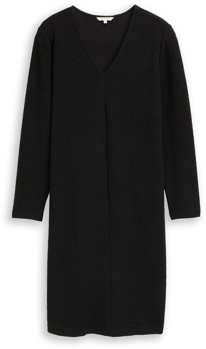 Tom Tailor - Plus Size - Jurk met glittereffect - Maat 52 - deep black