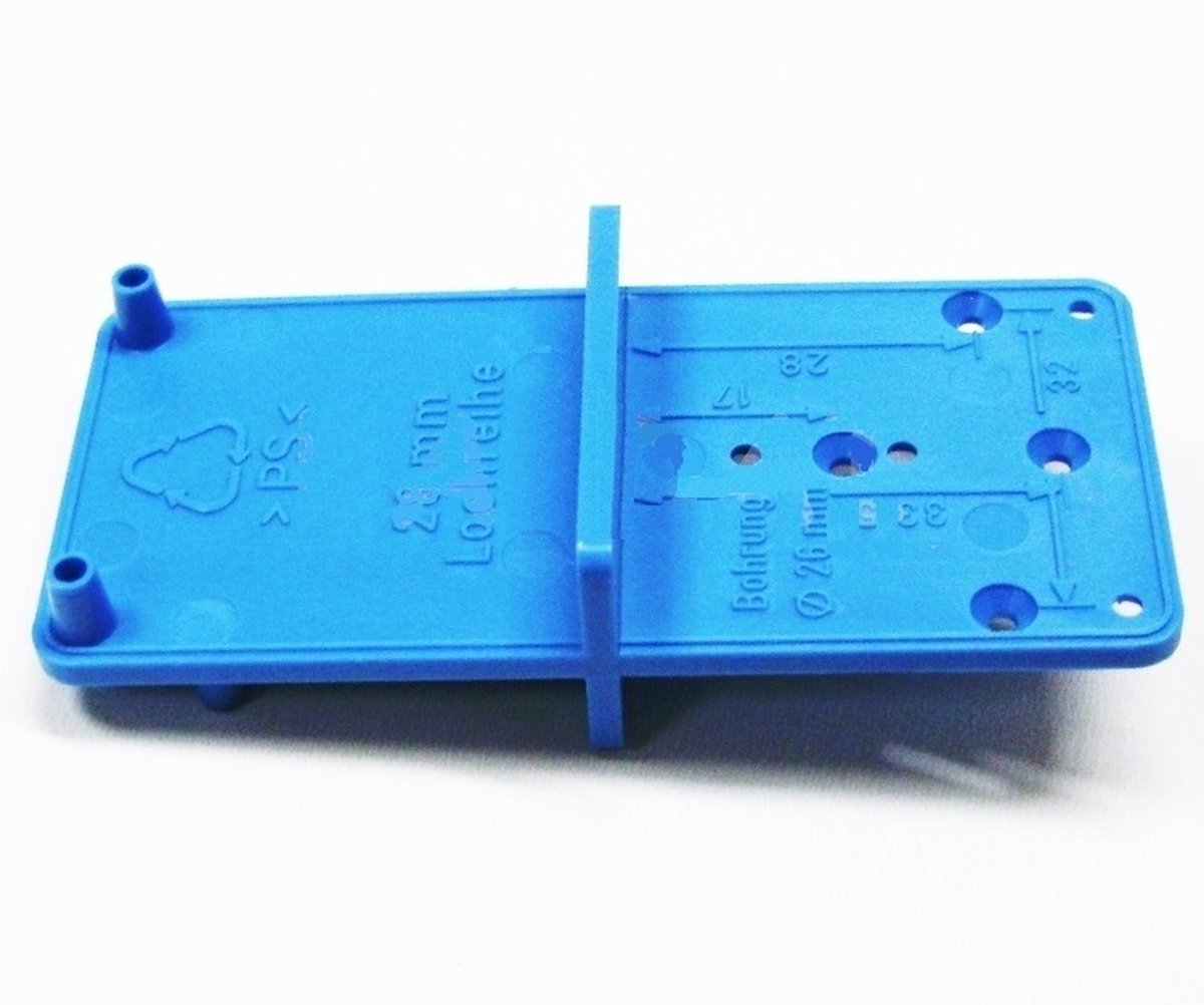 Hettich Multi Blue Scharnier Montage Sjabloon