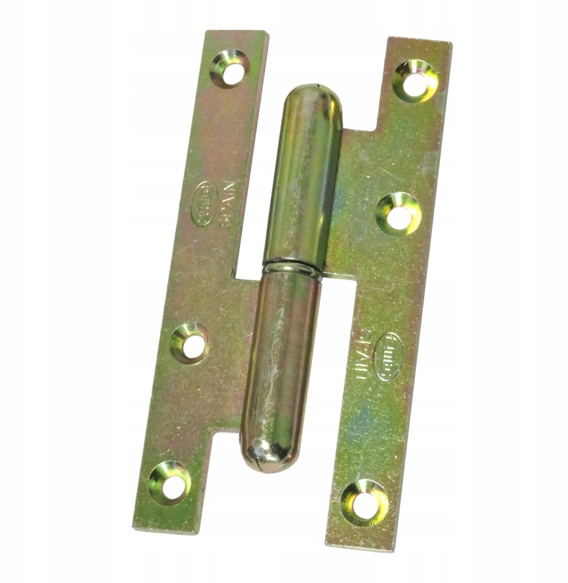 Scharnier Deur Staal 110x55mm Geel Verzinkt Rechts
