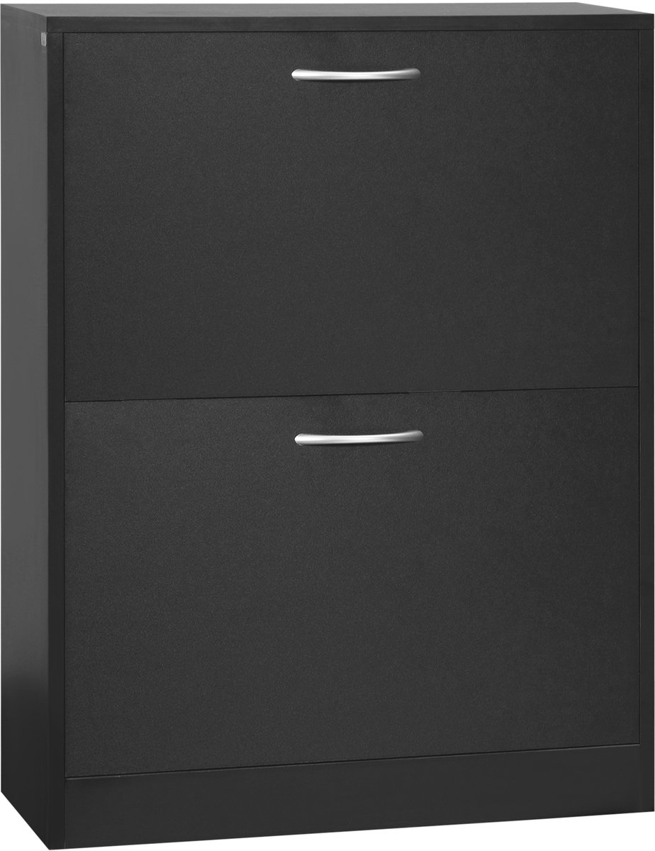 HOMCOM-Schoenenkast-Hout-10x10x10cm-Zwart