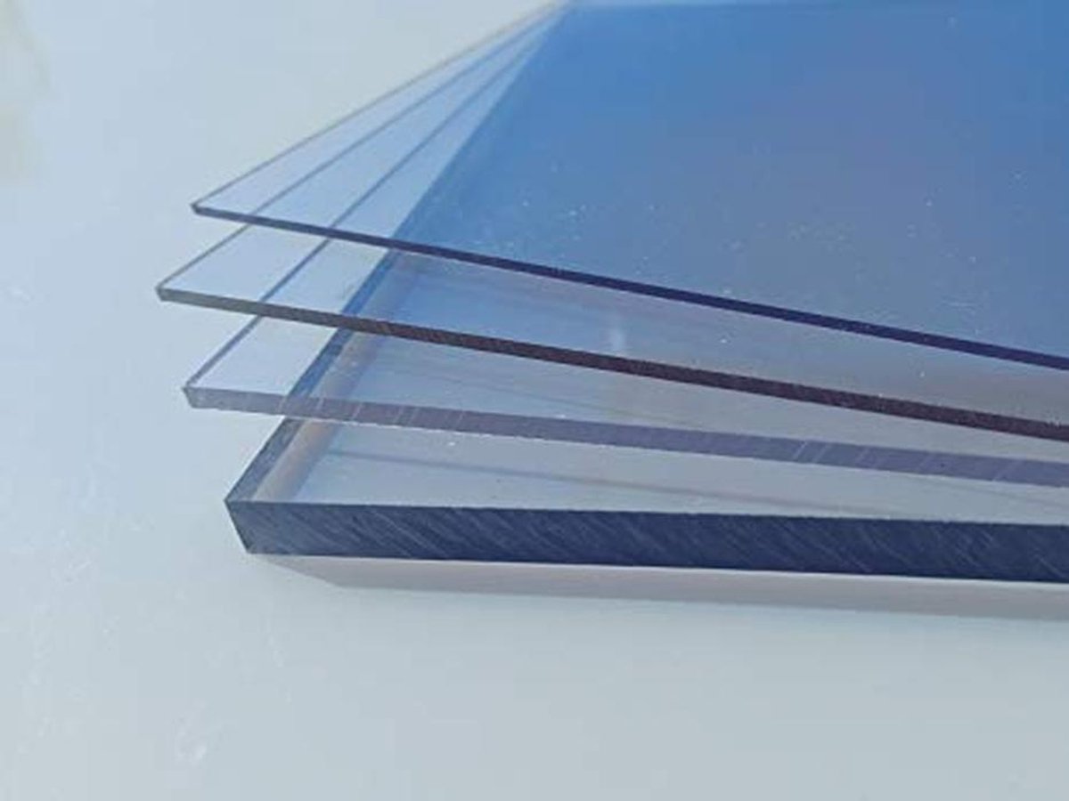 Transparante polycarbonaat platen met UV-bescherming - Diverse maten en diktes 0,5 - 20 mm