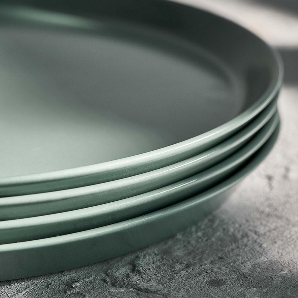 Set van 2 keramische borden Ø 27 cm - Antraciet, vaatwasmachine-, oven- en magnetronbestendig
