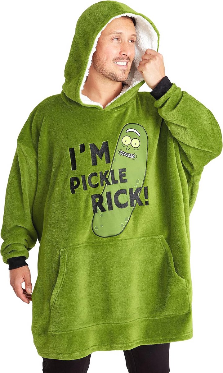 Fleece Hoodiedeken voor Mannen en Tieners - Oversized Poncho met Sherpa Capuchon