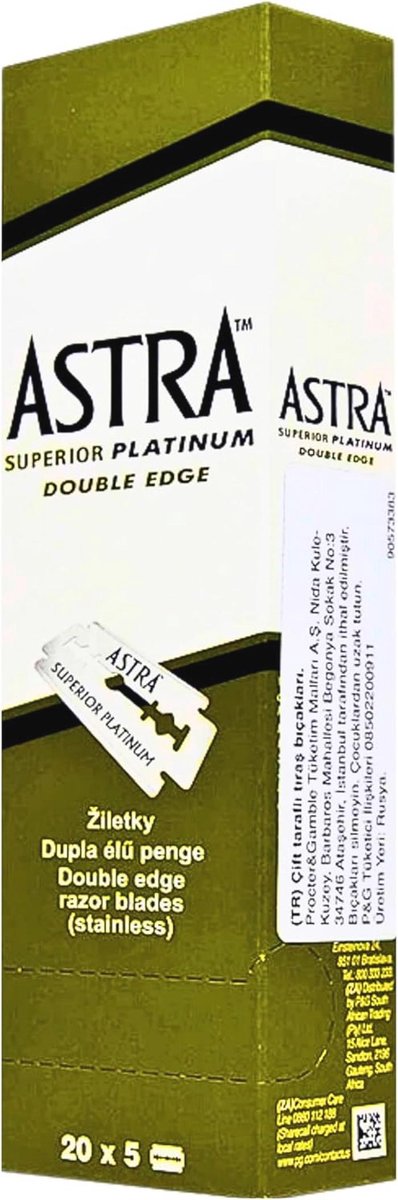 Astra Scheermesjes met Bloedstillende Doekjes – 100 Stuk