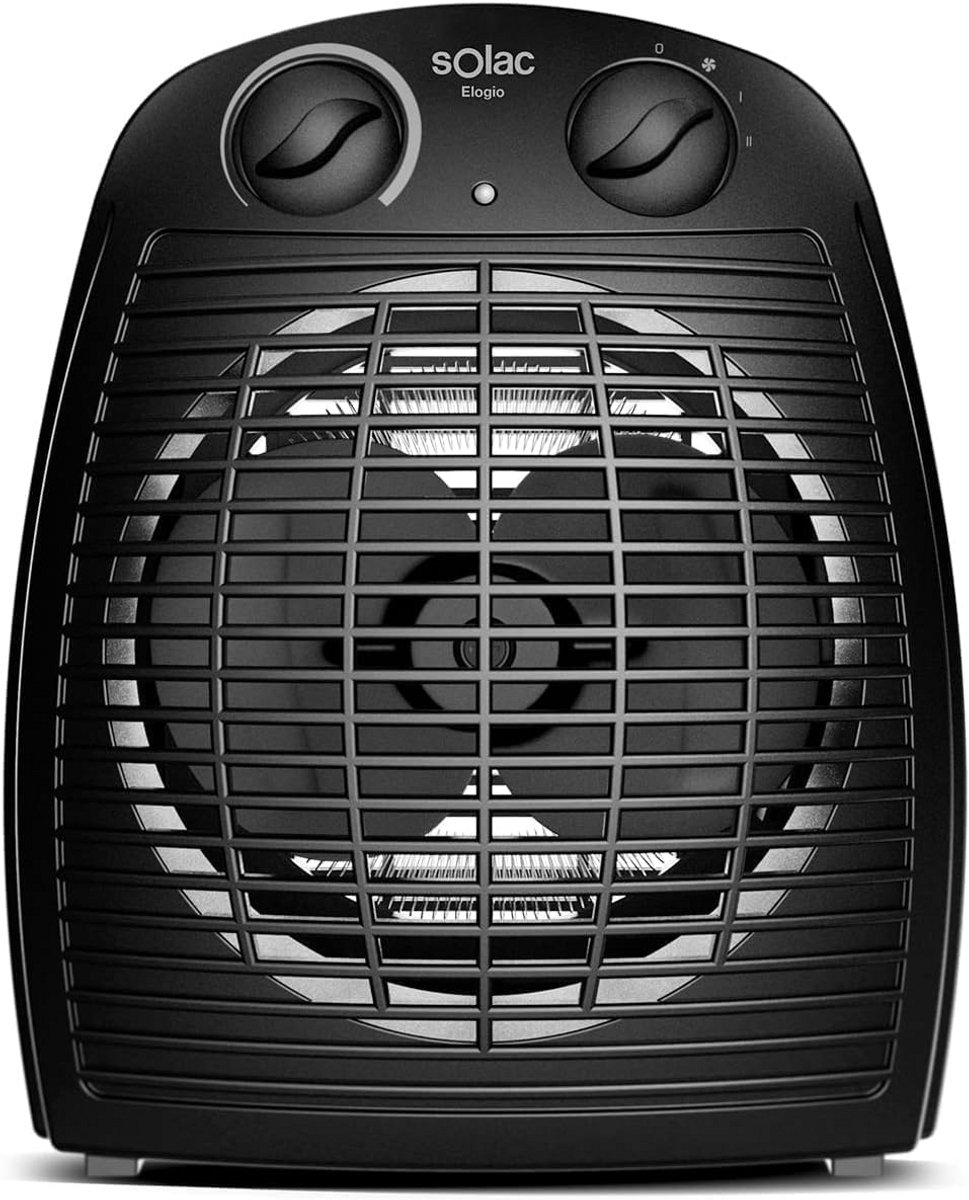 Krachtige Elektrische Ventilatorkachel 2000W met Thermostaat - Zwart