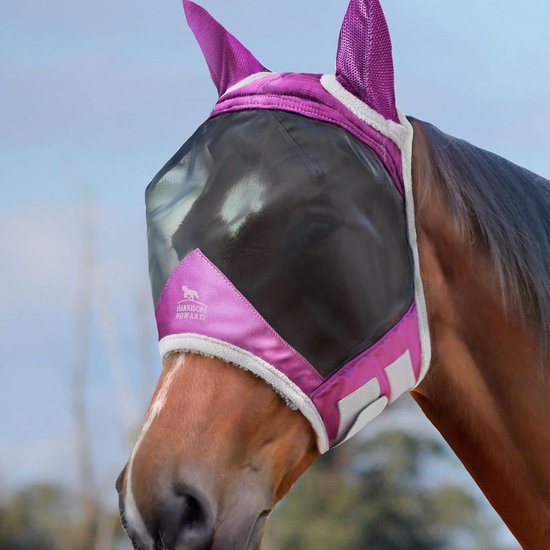 Vliegenmasker voor paarden met oorbescherming en neusvleugels Vliegenmasker voor paarden met oorbescherming en neusvleugels
