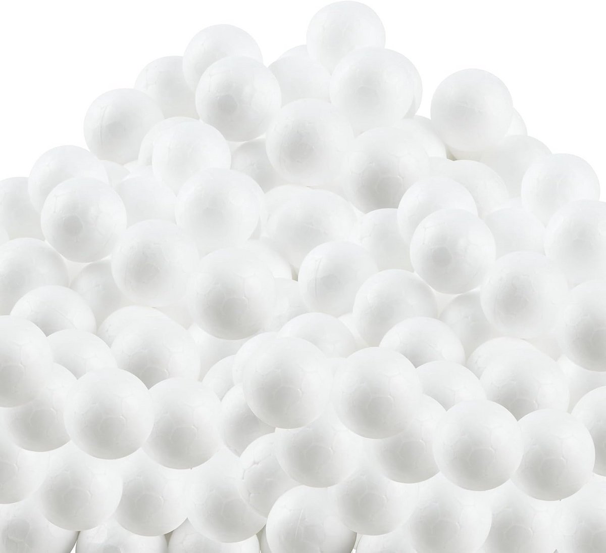 100 stuks schuimknutselballen, piepschuim ballen, piepschuim ballen voor kunst, doe-het-zelf, ornamenten, schoolprojecten, feestdecoratie (solide 2 cm)