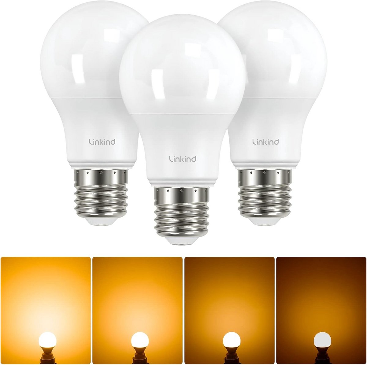 Dimbare E27 LED-lamp 7,3 W - Vervangt 60 Watt - Warm Wit 2700 Kelvin - 806 Lm - 3 Stuks