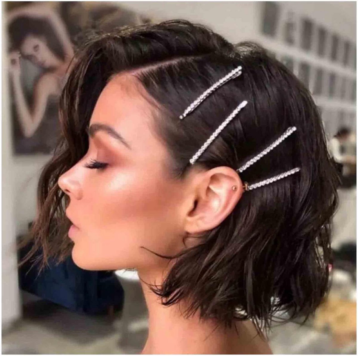 Luxe Haarspeldencollectie Zilver Kristal Stijvolle Bruids Haaraccessoires Set