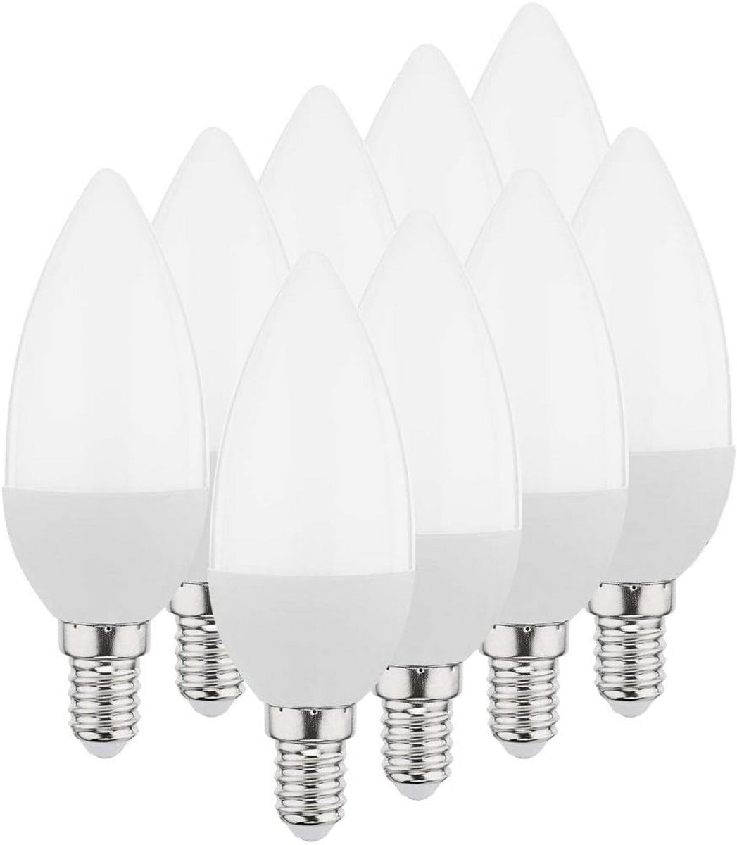 9x LED Kaarslamp E14 40W Vervangend 5.5W Warm Wit 2700K Lichtopbrengst Hoge Kleurweergave Ra95