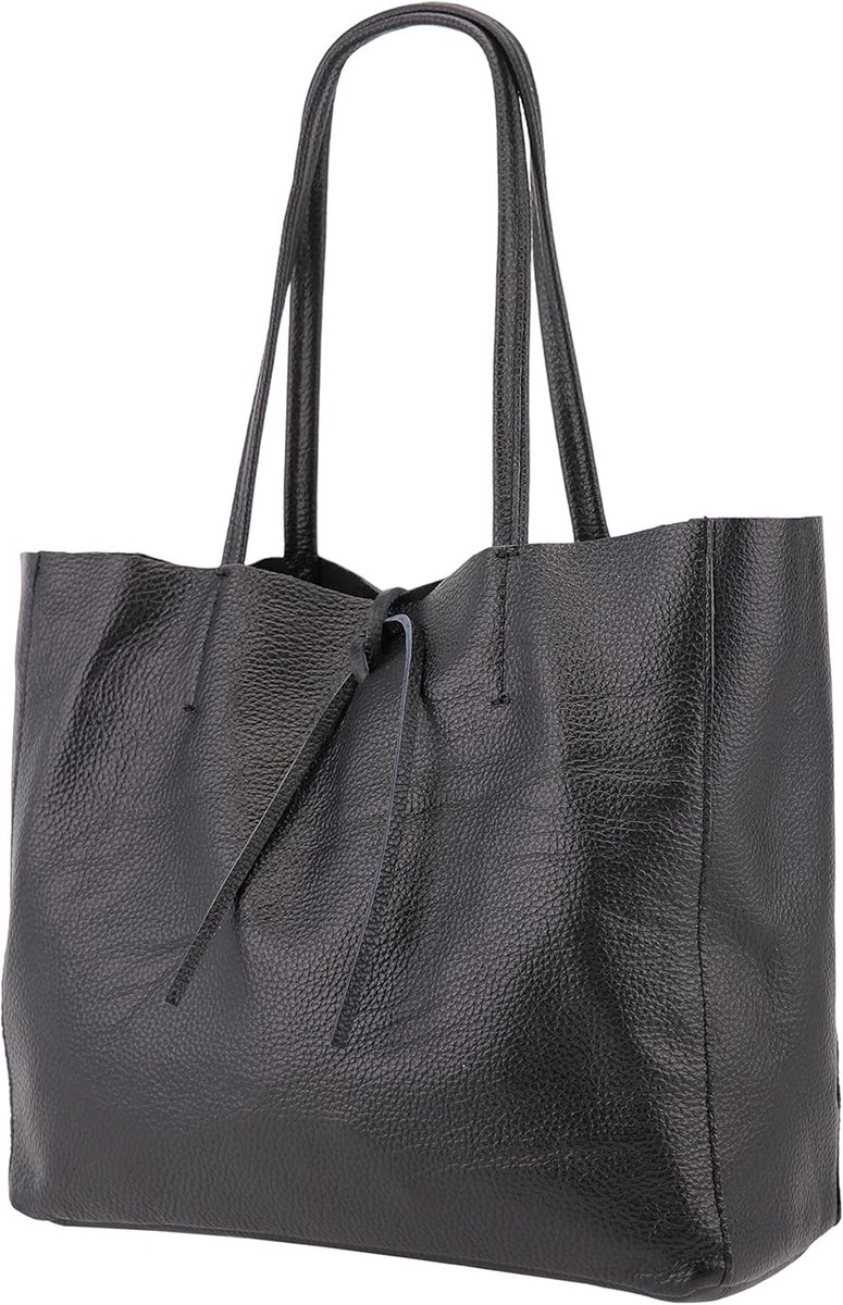 Grote Dames Leren Shopper Tas van Rundleer - Schoudertas met Binnentas