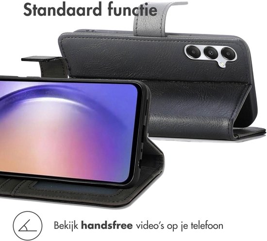 iMoshion Étui adapté pour Samsung Galaxy A55 avec porte-cartes - Bookcase iMoshion Luxe - Zwart