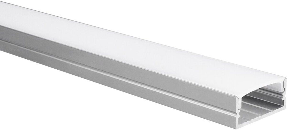 LED strip profiel Senisa aluminium breed 1m incl. melkwitte afdekkap