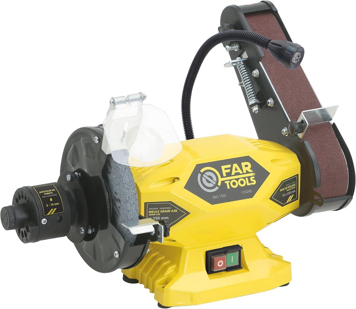 Slijpmachine 400 W, diameter 150 mm, geel - Voor professionele afwerking