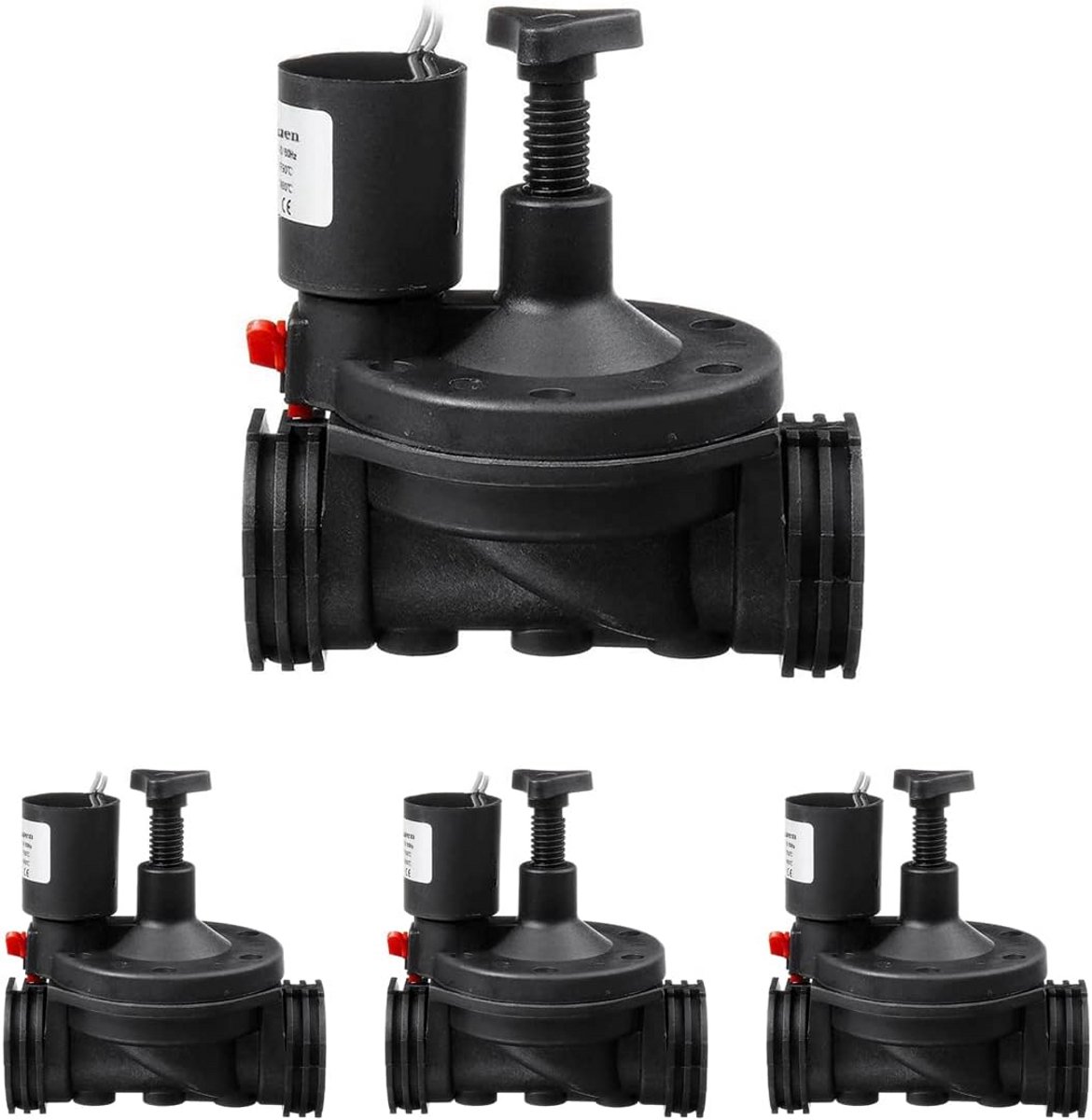 4-delige Set Magneetventiel 1 Inch 24V met Doorstroomregelaar voor Irrigatie