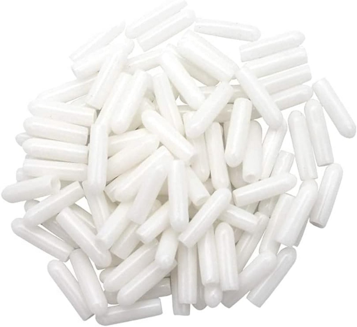 100 Stuks Universele PVC Beschermdoppen voor Vaatwasserrek - Witte Tandafdekking