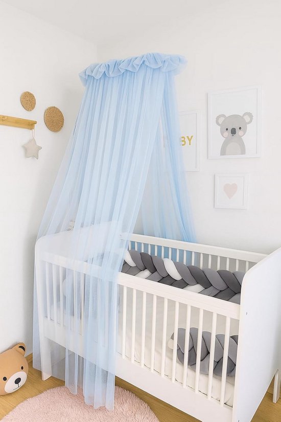 Luxe Bedhemel voor Babykamer en Ledikant van Fijne Tule Handgemaakt — afbeelding 4