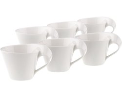 Moderne Cappuccino Kop Porselein Wit Asymmetrisch Design