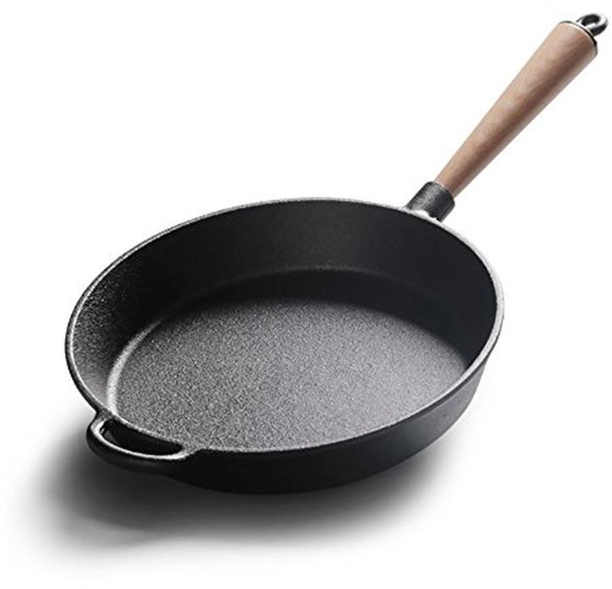 Gietijzeren Kookpan Met Houten Handvat 8.5 Inch