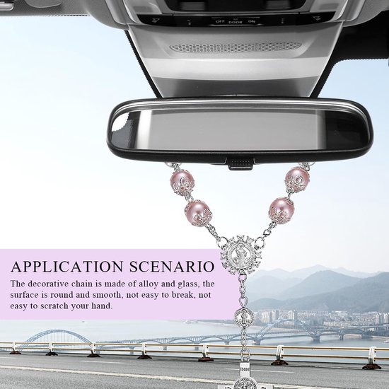 Cobee Hartvormige Diamanthanger Voor Achteruitkijkspiegel – Strass Auto-accessoire, Geluksbrenger Voor Dames, Bling Decoratie