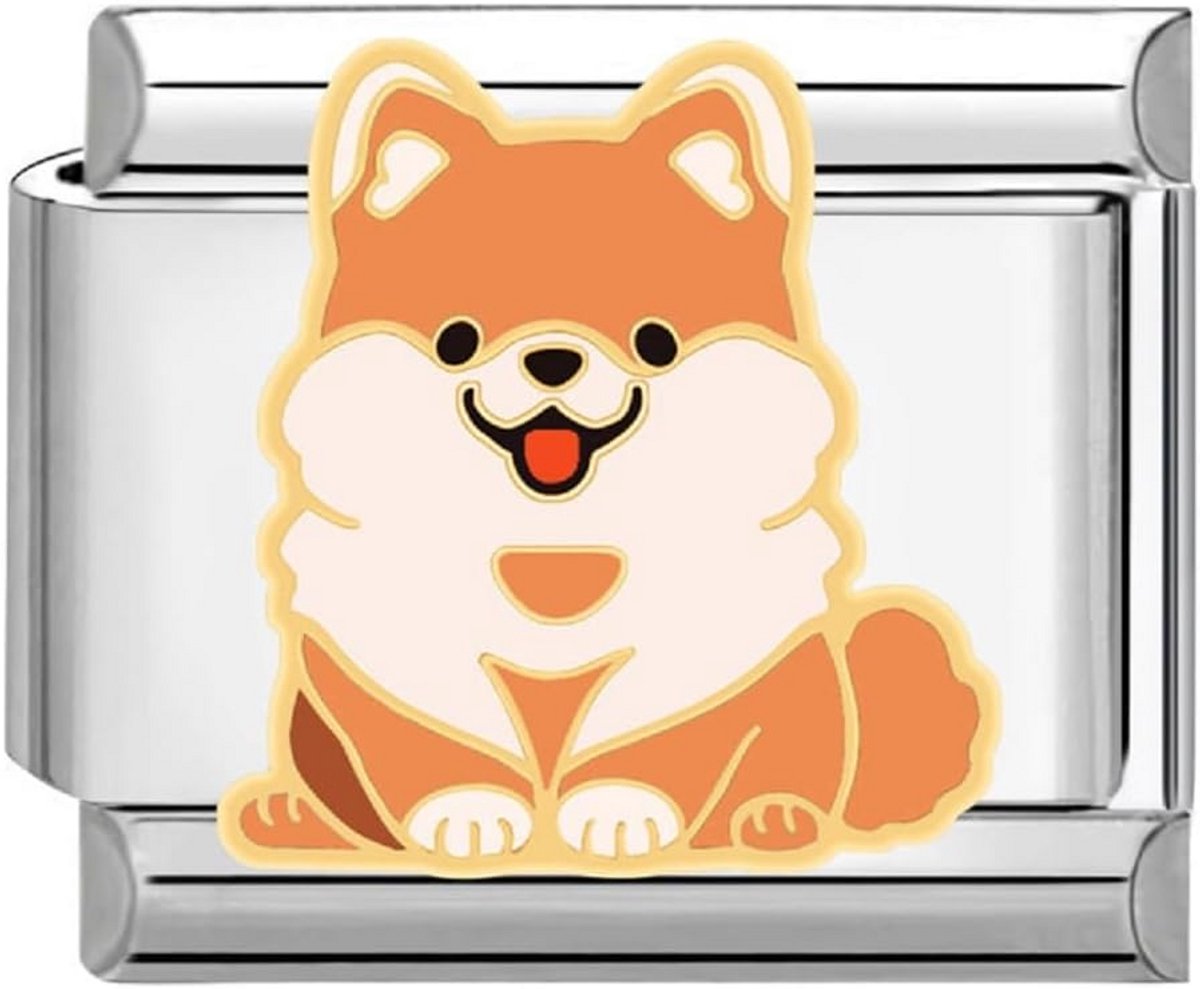 RVS Bedelarmband Schakel 9mm - Handgemaakt DIY Huisdier Patroon Module - Cadeau voor Dames en Heren