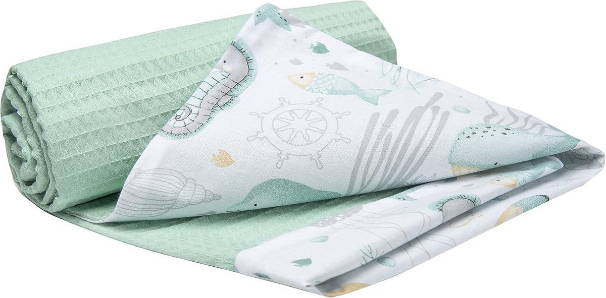 Dunne Wafel Pkrukken deken 75x100 Katoen Voor Baby - Zacht en Multifunctioneel
