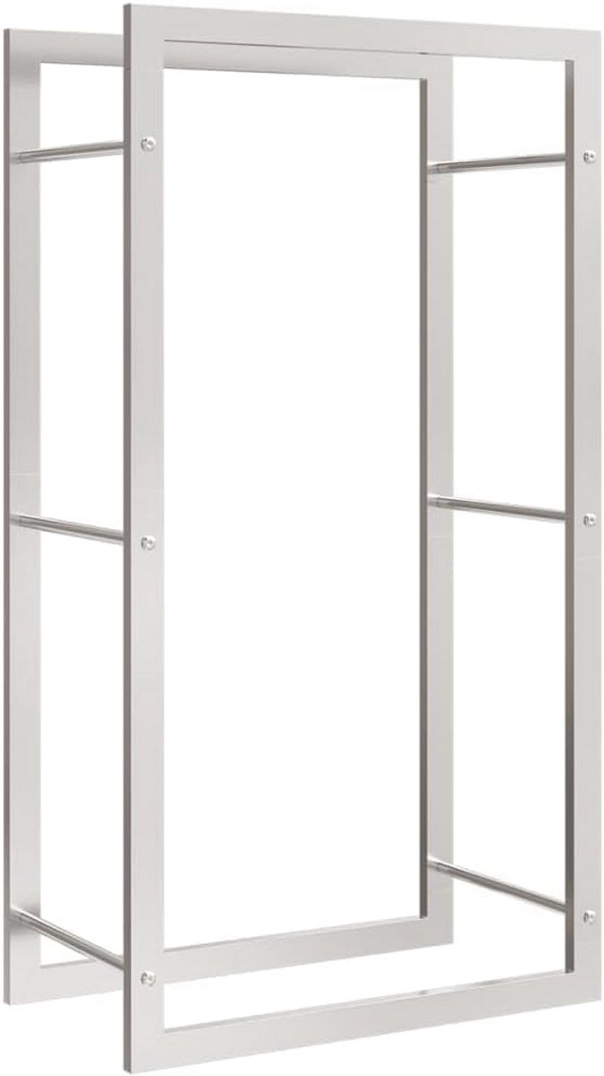 Gehard RVS Haardhoutrek voor Buiten en Binnen Opslag 50x28x94cm