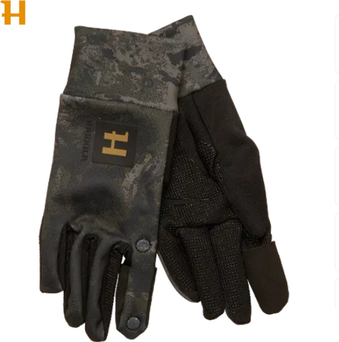 Härkila NOCTYX camo fleece Handschoen w/foldback finger- Maat M -Winter Handschoen- Warme Handschoen