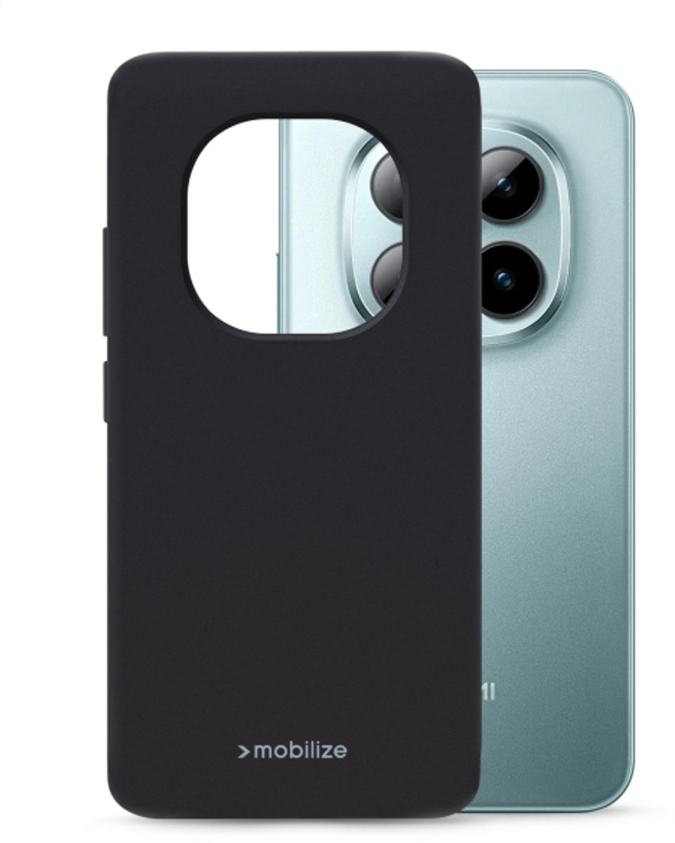 Mobilize Rubber Gelly Case - Geschikt voor Xiaomi Redmi Note 15 5G - Matt Black