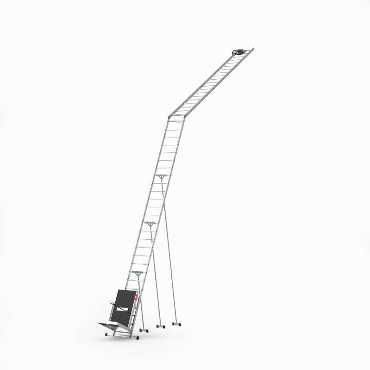 Baulich Daklift voor zonnepanelen - elektrische aluminium lier met transportwagen, draagvermogen 115 kg, maximale kabellengte 12 m, van aluminium
