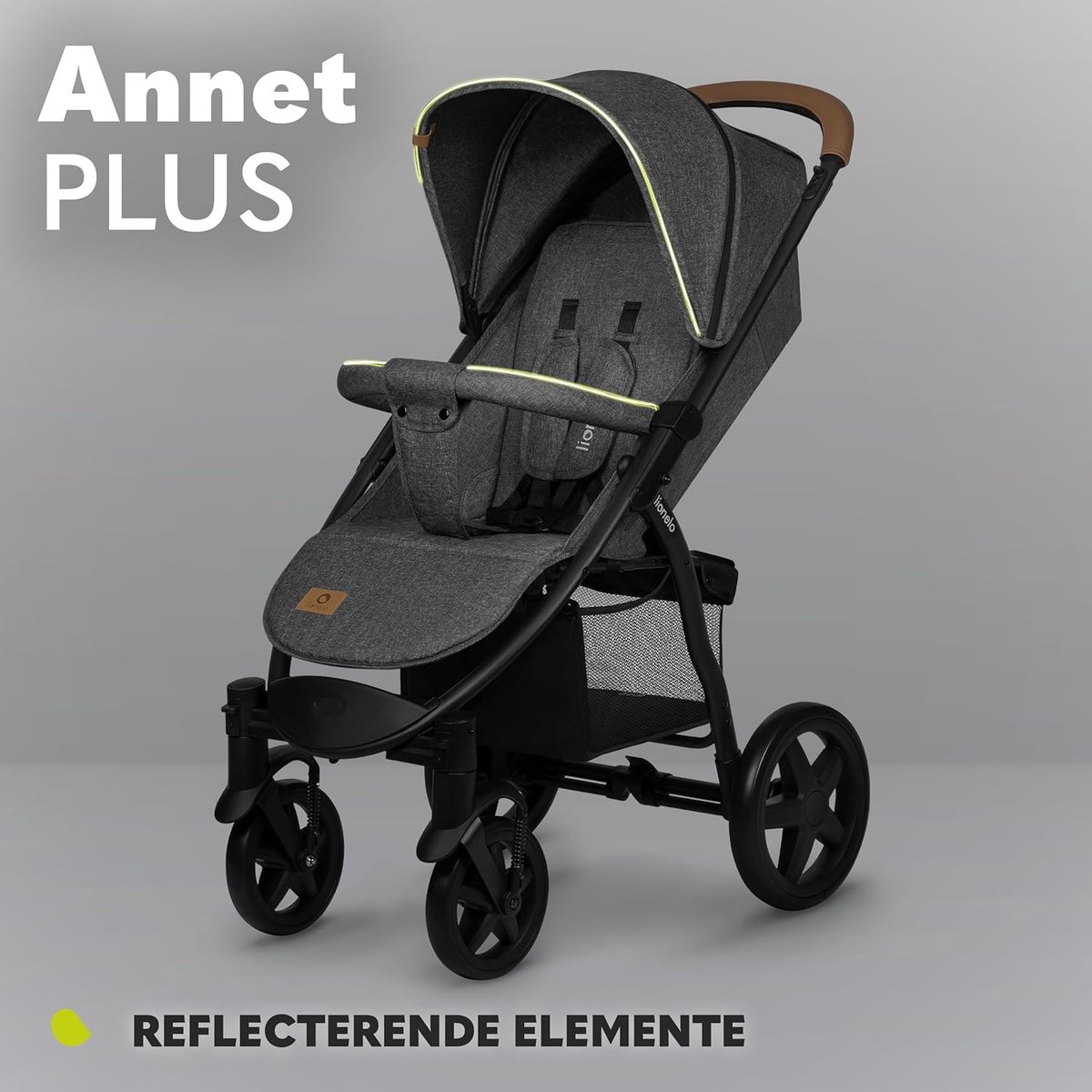 LIONELO Annet Plus kinderwagen, voor baby's vanaf de geboorte tot 22 kg, waterdichte XXL luifel, rugleuning verstelbaar tot ligpositie, grote wielen, voetenwarmer, muggennet, 5-punts gordels LIONELO Annet Plus kinderwagen, voor baby's vanaf de geboorte tot 22 kg, waterdichte XXL luifel, rugleuning verstelbaar tot ligpositie, grote wielen, voetenwarmer, muggennet, 5-punts gordels