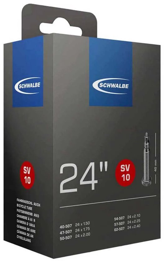 Schwalbe sv10ap binnenband airplus 24inch 40/62-507 ib 40mm van Schwalbe — afbeelding 3