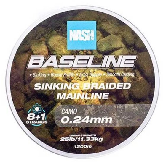 Nash Baseline Sinking 1200 M Gevlochten Vislijn Transparant 0.240 mm van Nash — afbeelding 5