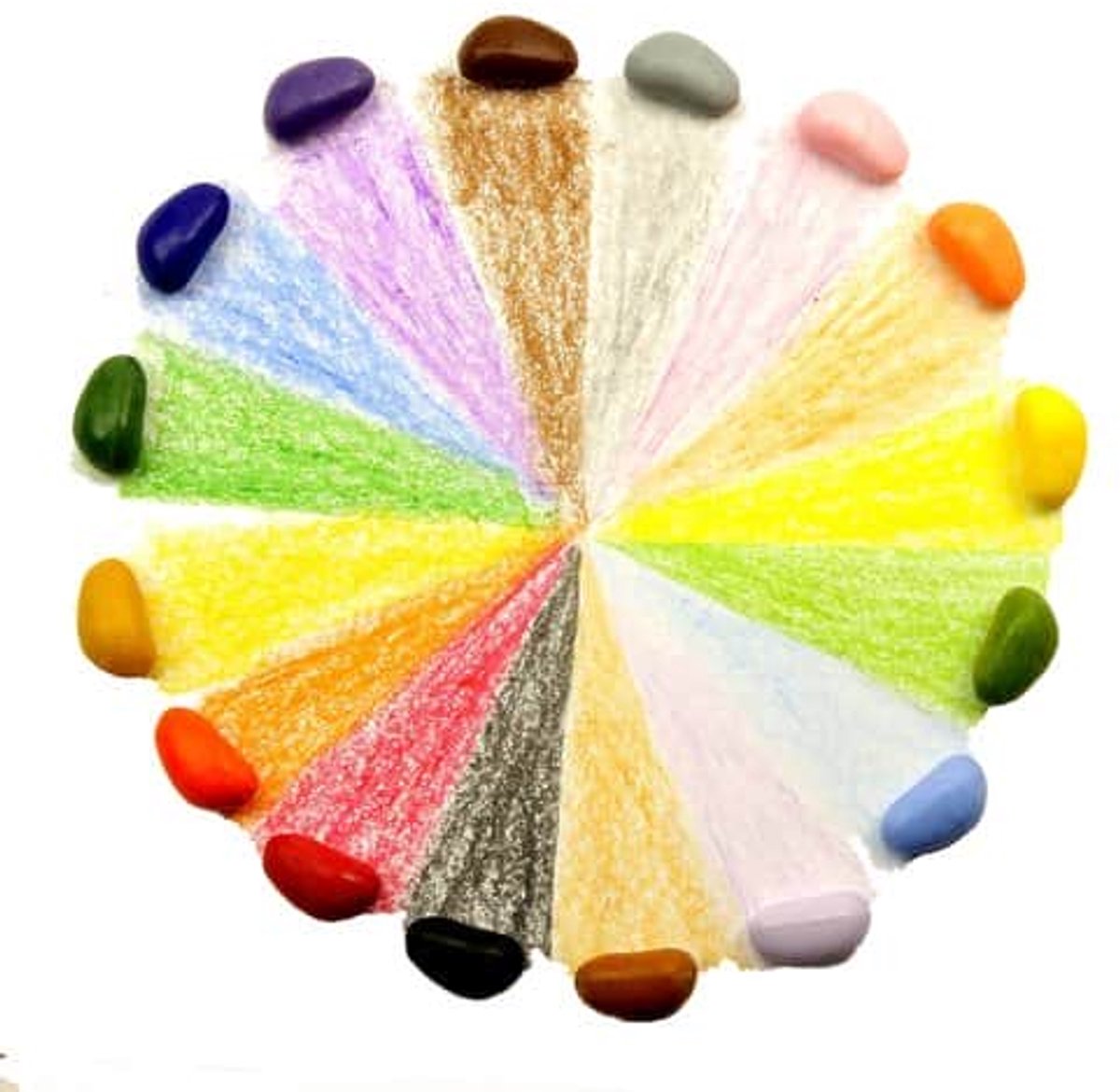 Crayon rocks - waskrijtjes - niet giftig - pengreep stimuleren - 16 stuks — afbeelding 14