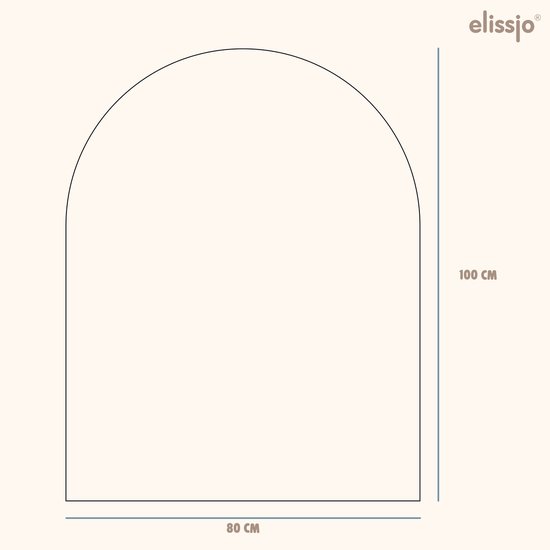 Elissio® Magneticoo Muursticker magnétique 100x80 cm - Sticker magnétique avec fonction tableau noir - Turquoise - Tableau magnétique pour chambre d'enfant - Forme d'arche