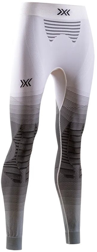 X-BIONIC Women's Invent FX Pants - Thermoregulatie, Performance Boost, 3D Bionic Sphere System, RETINA Ultra-High Resolution - Ideaal voor Wintersport & Outdoor - Wit/Grijs/Lichtgrijs, M