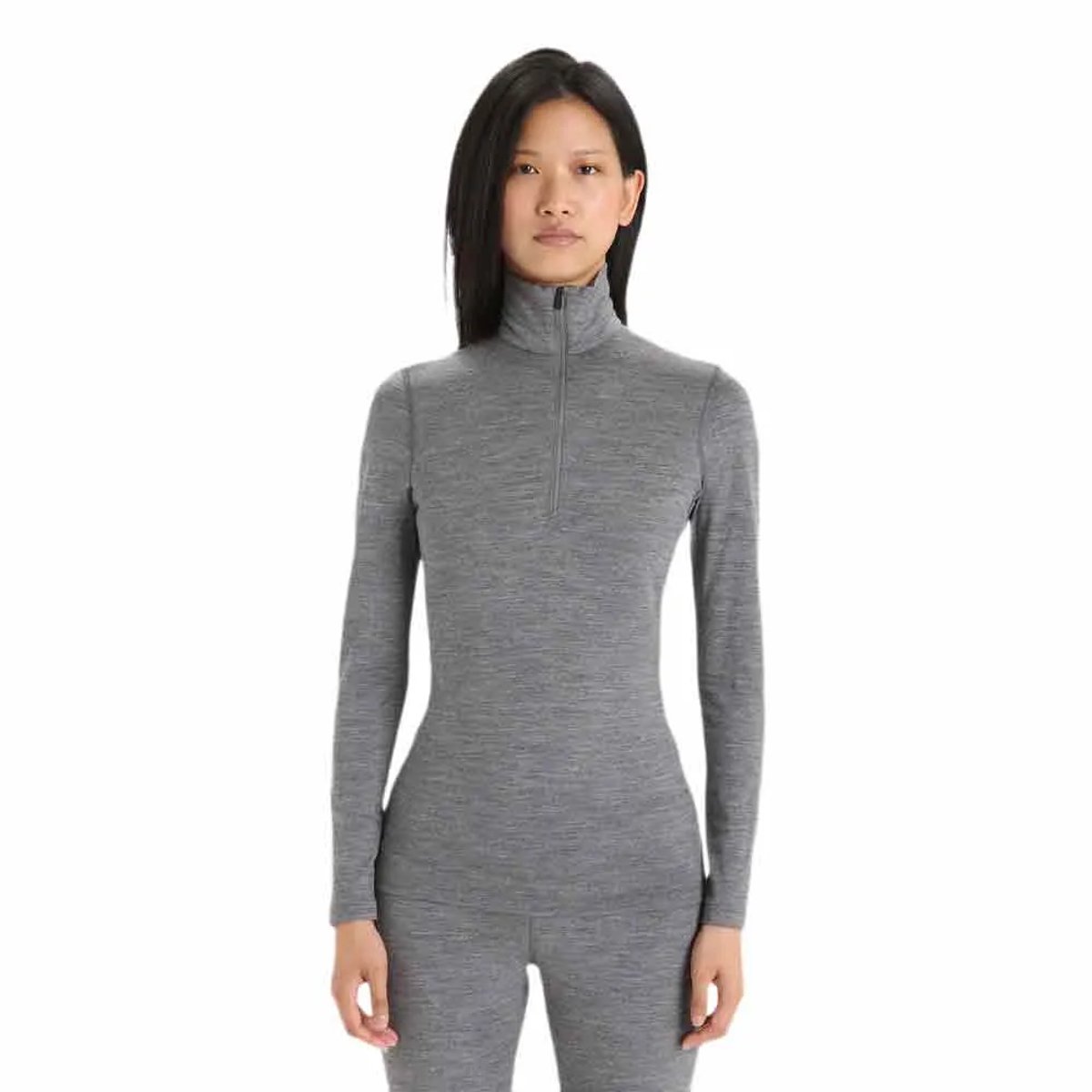 Icebreaker Merino 200 Oasis Lange Mouwen Basislaag Grijs L Vrouw